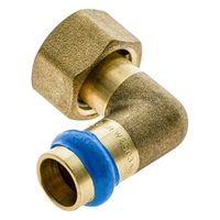 DN15 X 1/2FI Swivel Nut FI Adapter Bent Conical Lead Free