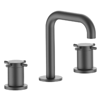 Park Cross Basin Set - Fixed Spout - 4 Star - 3/4 Turn Ceramic Gunmetal (Lf)