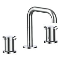 Park Cross Basin Set - Swivel Spout - 6 Star - 3/4 Turn Ceramic Chrome (Lf)