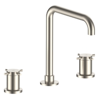 Park Cross Hob Sink Set - 4 Star - 3/4 Turn Ceramic Brushed Nickel (Lf)