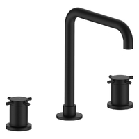 Park Cross Vanitee Sink Set - 4 Star - 3/4 Turn Ceramic Matt Black (Lf)