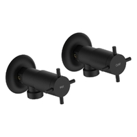 Park Cross Washing Machine Cocks - Pair - 3/4 Turn Ceramic Matt Black