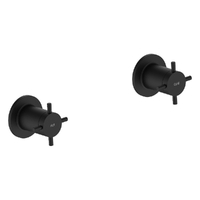 Park Cross Wall Top Assembly - 3/4 Turn Ceramic Matt Black (Lf)