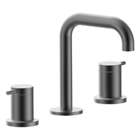 Park Pin Basin Set - Fixed Spout - 4 Star - 1/4 Turn Ceramic Gunmetal (Lf)
