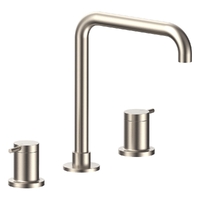 Park Pin Hob Sink Set - 4 Star - 1/4 Turn Ceramic Brushed Nickel (Lf)