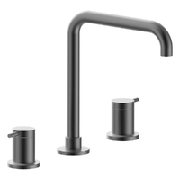 Park Pin Hob Sink Set - 4 Star - 1/4 Turn Ceramic Gunmetal (Lf)