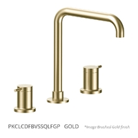 Park Pin Vanitee Sink Set - 4 Star - 1/4 Turn Ceramic Gold (Lf)