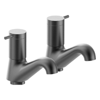 Park Pin Pillar Cocks - 4 Star - Pair - 1/4 Turn Ceramic Gunmetal (Lf)