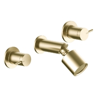 Park Pin Shower Set - Sileno Shower - 3 Star - 1/4 Turn Ceramic Brushed Gold