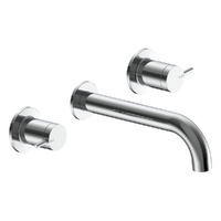 Park Pin Wall Basin Set - 6 Star - 1/4 Turn Ceramic Chrome (Lf)