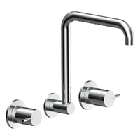 Park Pin Wall Sink/Laundry Set - 4 Star - 1/4 Turn Ceramic Chrome (Lf)