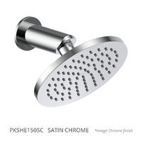 Aviad Wall Mount Shower - 150Mm Head
 Satin Chrome