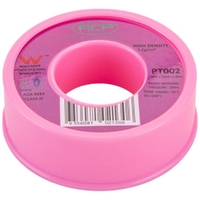PTFE THREAD SEALING TAPE H/D PINK 12mm x 0.1mm x 10MT (10 PER PKT)