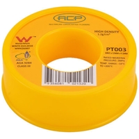 PTFE THREAD SEALING TAPE H/D YELLOW 12mm x 0.1mm x 10MT (10 PER PKT)
