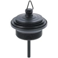 32mm 2 Part Plug And Waste With Brass Plug Adjustable Matte Black