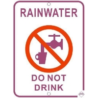 75mm x 100mm RAINWATER WARNING SIGN