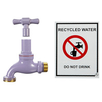 HOSE TAP RECYCLED WATER KIT LILAC 15MM