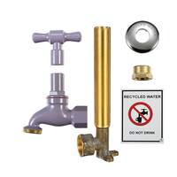 Hose Tap Recycled Water Kit With Elbow Lilac 18mm
