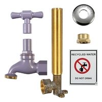 Hose Tap Recycled Water Kit With Elbow Lilac 18MM LF