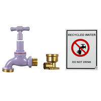 Hose Tap Recycled Water Kit Lilac 20mm