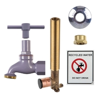 Hose Tap Recycled Water Kit With Crimp Elbow Lilac 185 LF