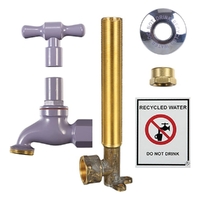 Hose Tap Recycled Water Kit With Elbow Lilac 18MM X 220 LF