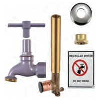 18mm X 220mm Hose Tap Recycled Water Kit W Crmp Elbow Lil 