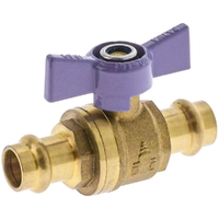 20mm X 20mm Butterfly Handle Press X Press Ball Valve Recycled Water Press