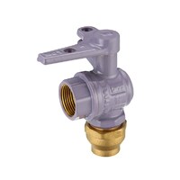 Watermarked Ball Valve Right Angle Meter Stop Lilac FL25mm