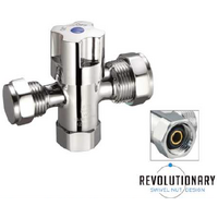 20mm x 15mm Fitquik Dual Isolation Stop 1/4 Turn Ceramic Disc MI