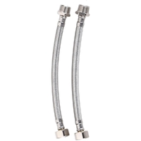 1/2" M/F 8mm PEX Core Flexible Mixer Hose Extensions 150mm S/S