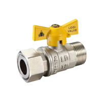 Swivel Nut Ball Valve Gas MI 20mm