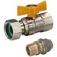 Swivel Nut Ball Valve Gas (FI End) W-20MI X 20FL Union