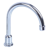 Swivel Spout Hob Tube Chrome Plated Gooseneck 150mm