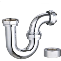 DN40 Cu P-Trap L/Nut C/P