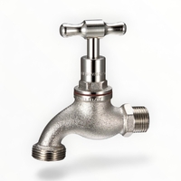 Hose Tap T Handle Nickel Plated MI 15MM Lead Free