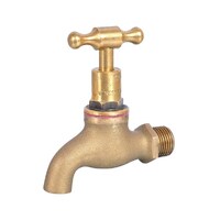 Bib Tap T Head Rough Brass MI 15mm