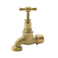 20mm Hose Tap T Head Rough Brass  Gland Packed MI 