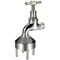 15mm Chrome Shrouded MI Hose Taps Brass