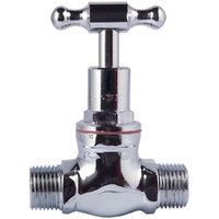 Stop Tap T Head Chrome Plated MI X MI 15MM LF