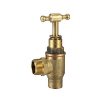 20OD Right Angle Meter Stop (NSW) T Handle Gland Packed Brass 
