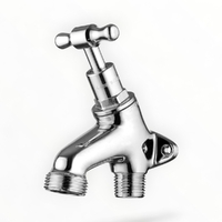 Hose Tap Back Plated T Handle Chrome Plated MI 15MM LF