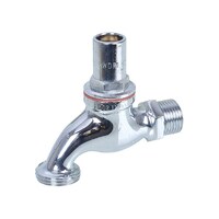 Hose Tap Vandal Proof Chrome Plated Flat MI 15mm