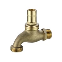 Hose Tap Vandal Proof Brass Flat MI 20mm