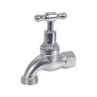 Hose Tap T Handle Nickel Plated FI 15mm