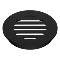80Mm Floor Waste Round Top Matt Black