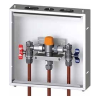 15mm Hp Tempering Valve Plumbed In S/S Recessed Box - Lead Free