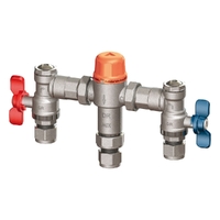 20mm Tempering Valve C/W R/A Isolation Ball Valves - Lead Free