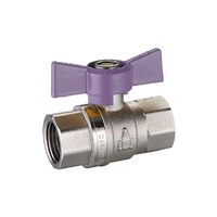 15mm FI X FI Dual Approved Ball Valve Butterfly Handle Lilac 