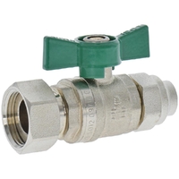 Dual Approved Ball Valve Butterfly Handle C X F 20mm